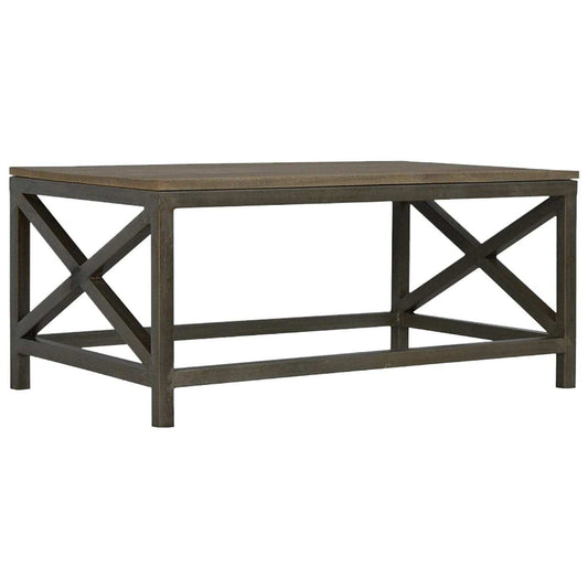 Industrial Cross Metal Coffee Table - Artisan Furniture - Flyclothing LLC