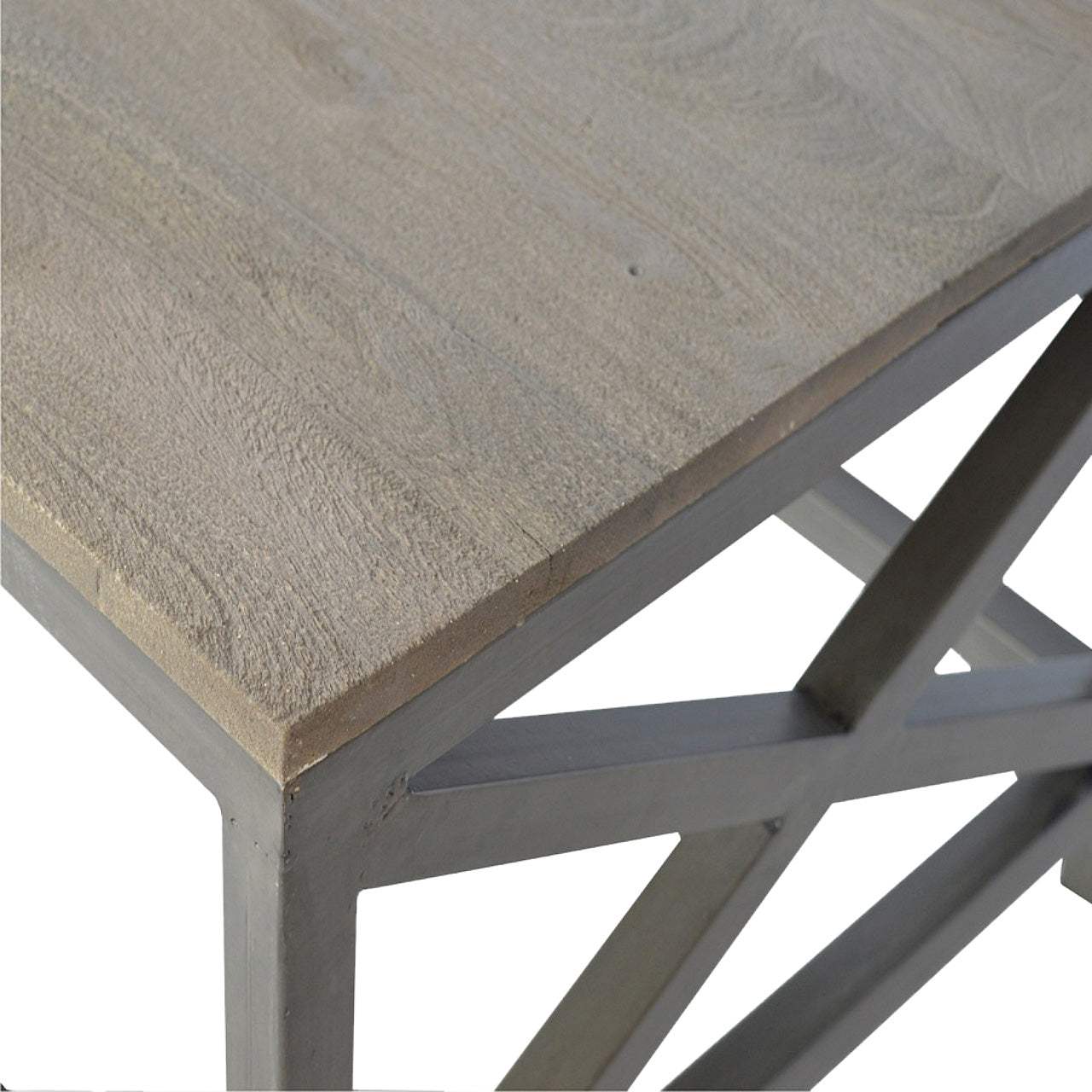 Industrial Cross Metal Coffee Table - Artisan Furniture - Flyclothing LLC