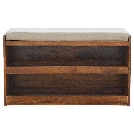 Mud Linen Pull out Shoe Bench - Artisan Furniture - Flyclothing LLC