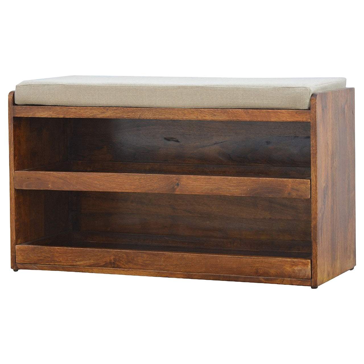 Mud Linen Pull out Shoe Bench - Artisan Furniture - Flyclothing LLC