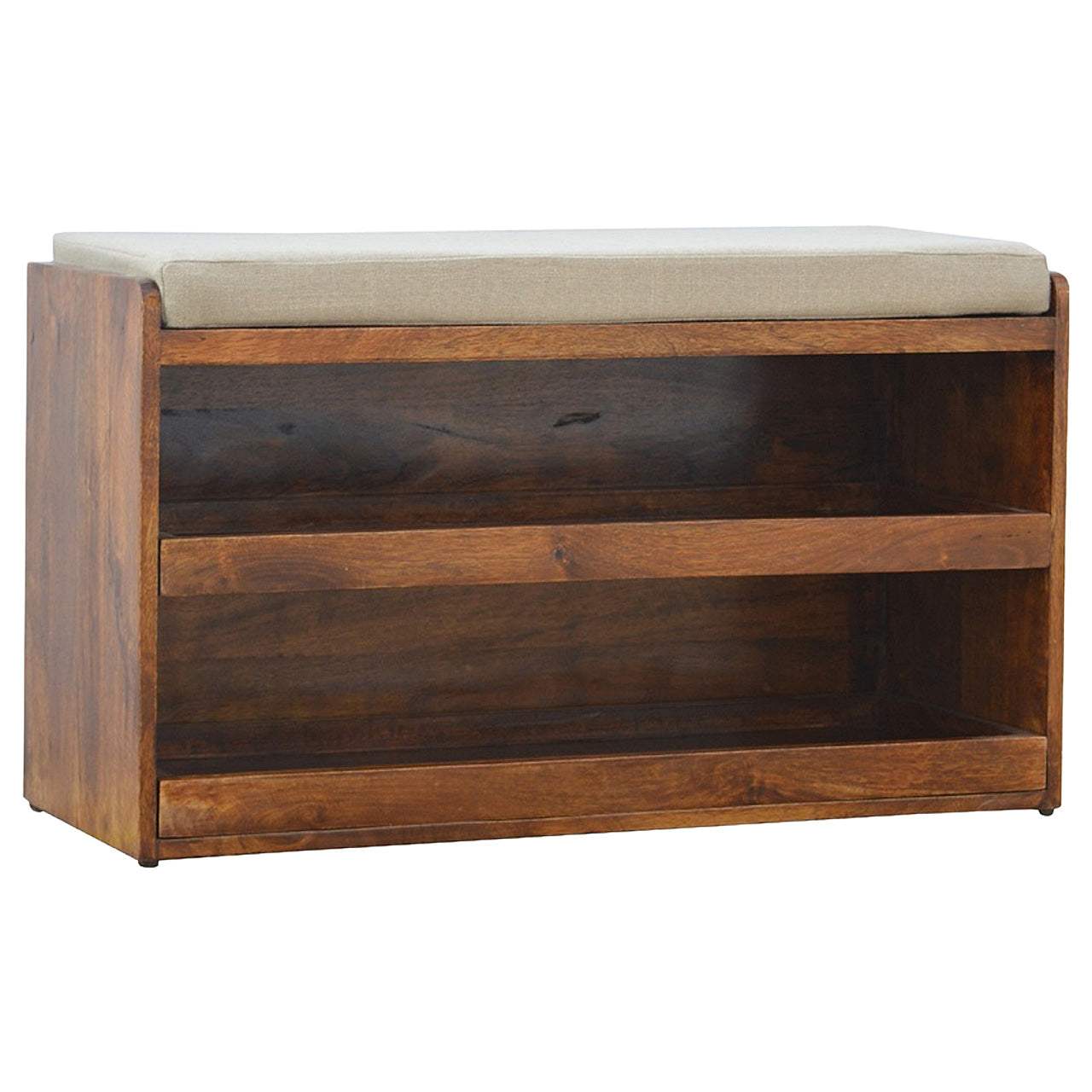 Mud Linen Pull out Shoe Bench - Artisan Furniture - Flyclothing LLC