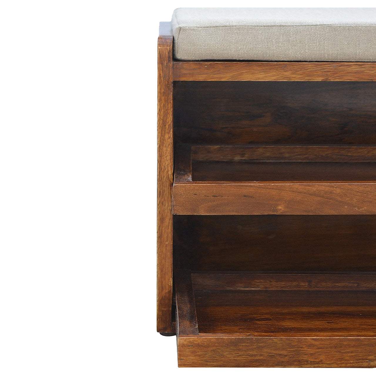 Mud Linen Pull out Shoe Bench - Artisan Furniture - Flyclothing LLC