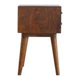 Geo Brass Inlay Bedside - Artisan Furniture - Flyclothing LLC