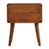 Curved Chestnut Bedside - Artisan Furniture