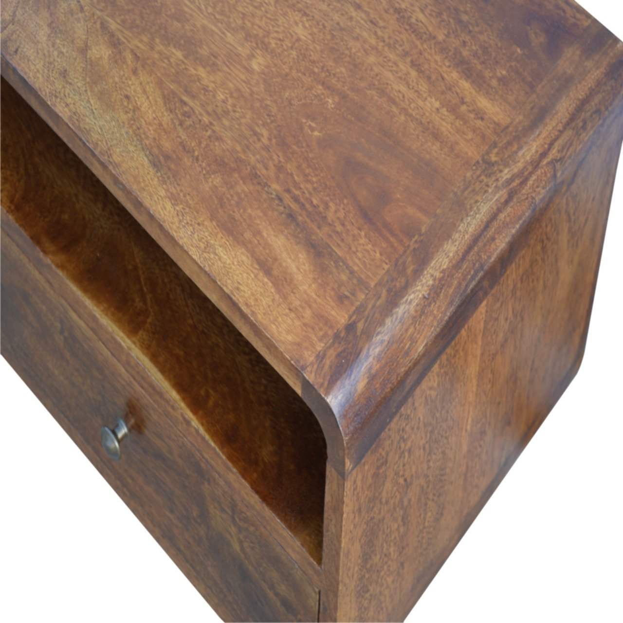 Curved Chestnut Media Unit - Artisan Furniture - Flyclothing LLC