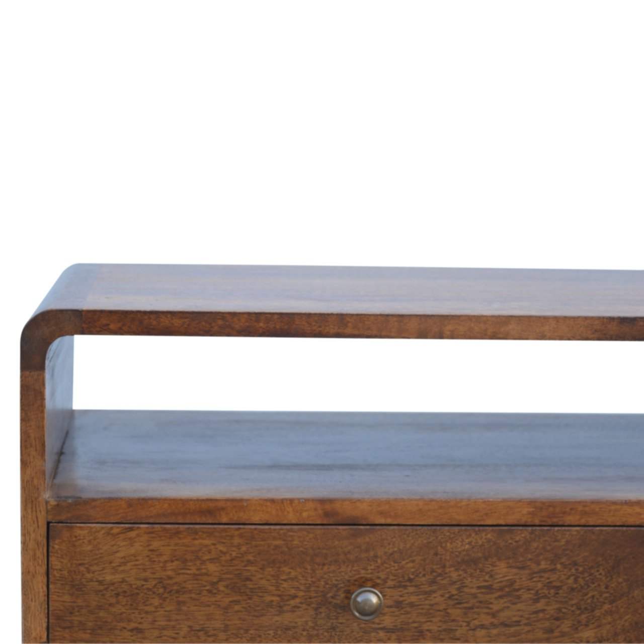 Curved Chestnut Media Unit - Artisan Furniture - Flyclothing LLC