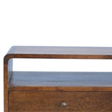 Curved Chestnut Media Unit - Artisan Furniture - Flyclothing LLC