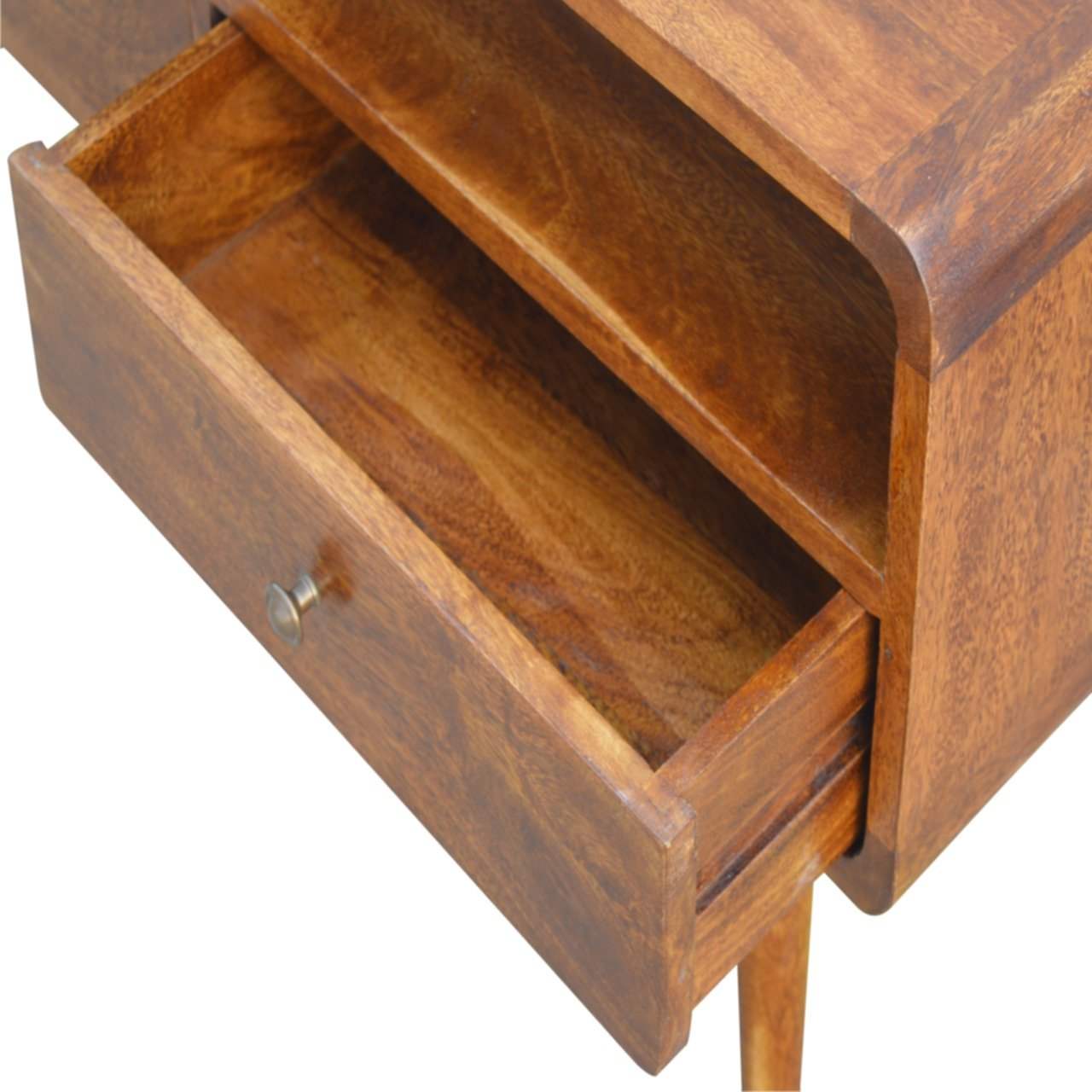 Curved Chestnut Media Unit - Artisan Furniture - Flyclothing LLC
