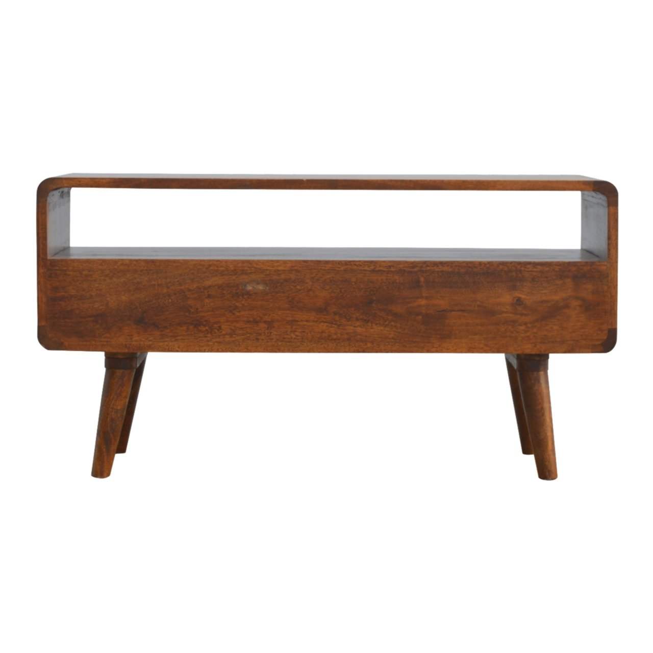 Curved Chestnut Media Unit - Artisan Furniture - Flyclothing LLC