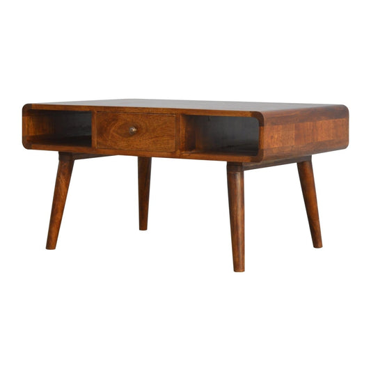 Curved Chestnut Coffee Table - Artisan Furniture