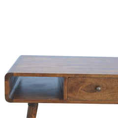 Curved Chestnut Coffee Table - Artisan Furniture