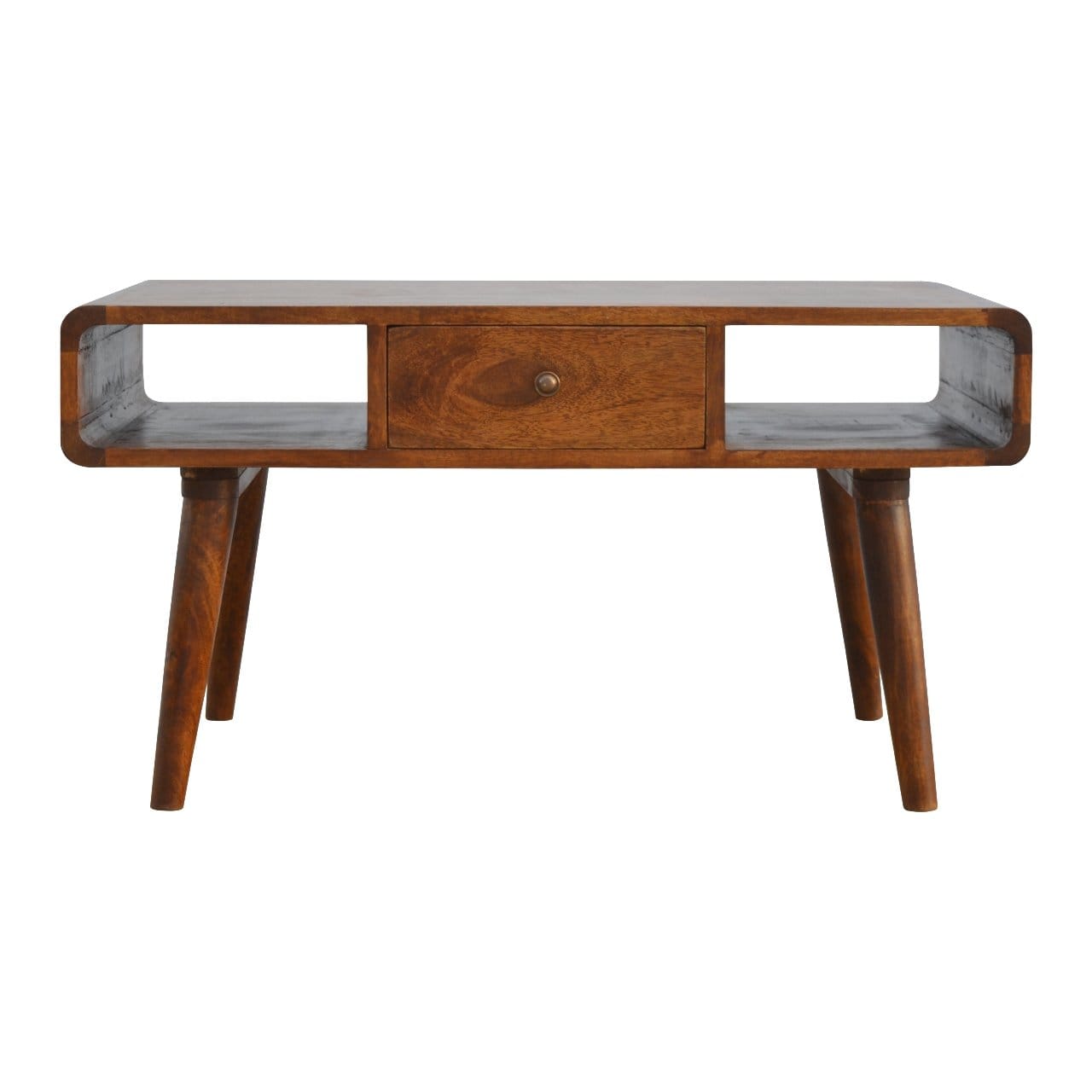 Curved Chestnut Coffee Table - Artisan Furniture