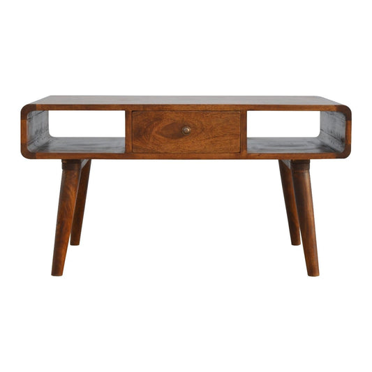 Curved Chestnut Coffee Table - Artisan Furniture