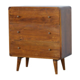 Curved Chestnut Chest - Artisan Furniture