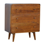 Curved Chestnut Chest - Artisan Furniture