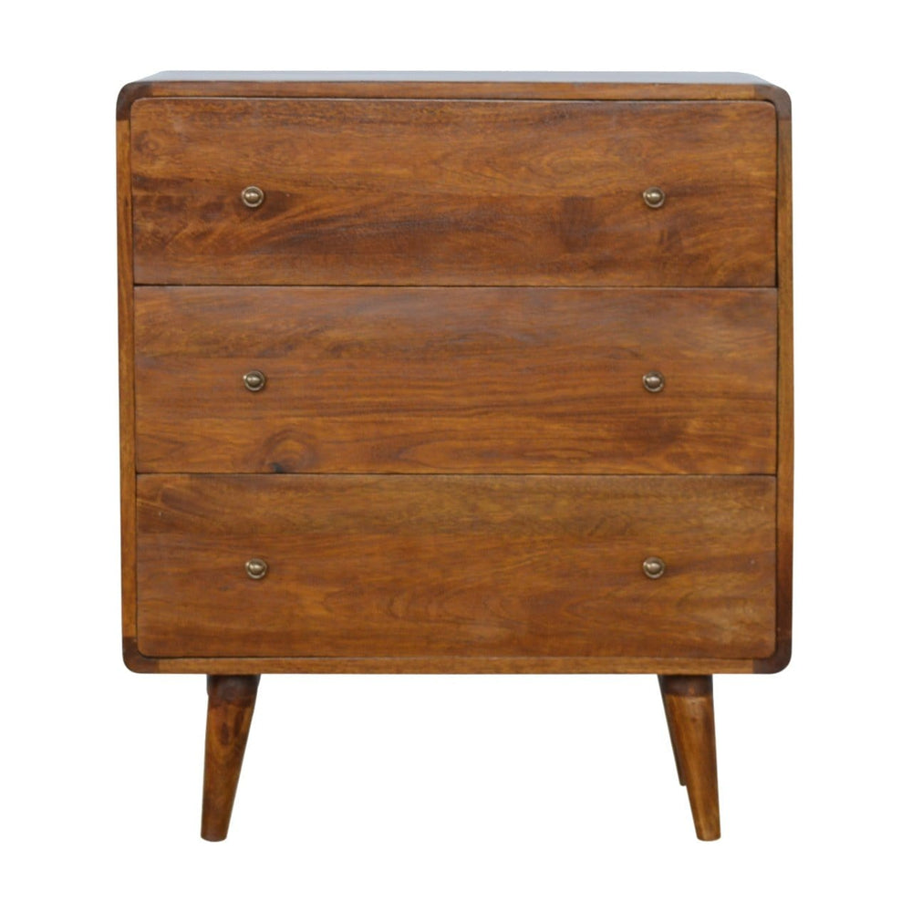 Curved Chestnut Chest - Artisan Furniture