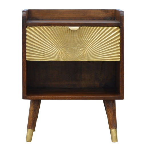 Manila Gold One Drawer Bedside - Artisan Furniture