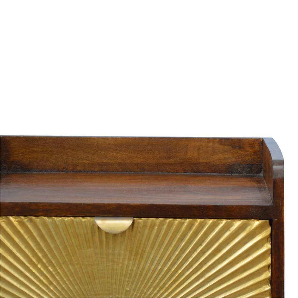 Manila Gold One Drawer Bedside - Artisan Furniture - Flyclothing LLC