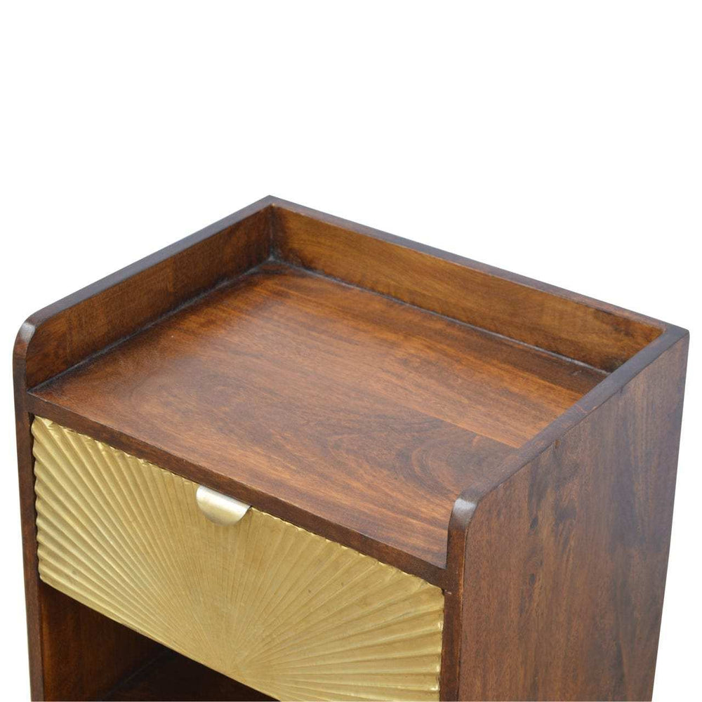Manila Gold One Drawer Bedside - Artisan Furniture - Flyclothing LLC
