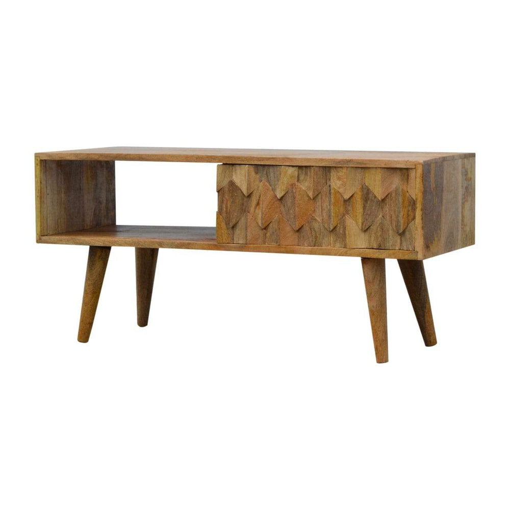 Pineapple Carve Sliding Media Unit - Artisan Furniture - Flyclothing LLC