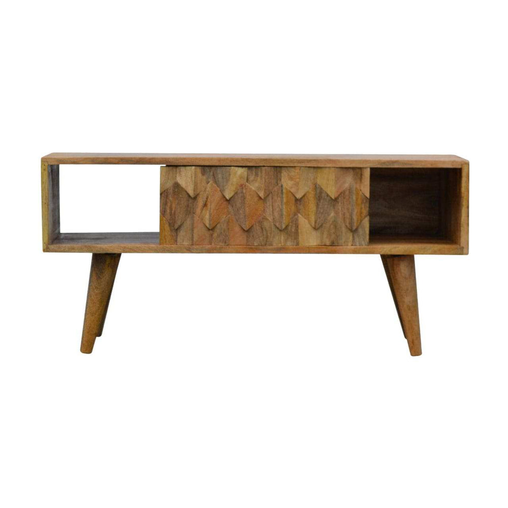 Pineapple Carve Sliding Media Unit - Artisan Furniture - Flyclothing LLC