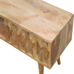 Pineapple Carve Sliding Media Unit - Artisan Furniture