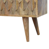 Pineapple Carve Sliding Media Unit - Artisan Furniture - Flyclothing LLC