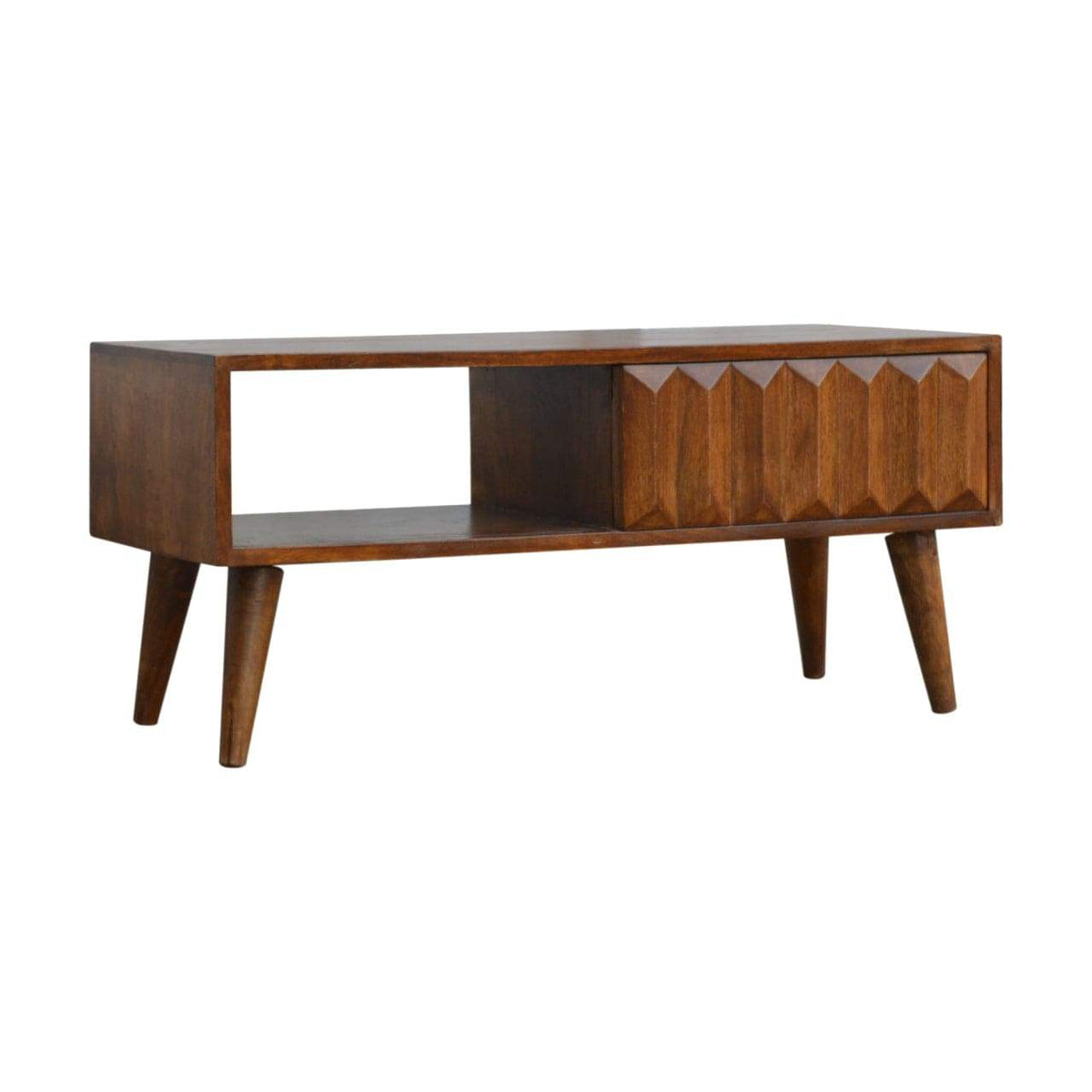Chestnut Prism Sliding Media Unit - Artisan Furniture - Flyclothing LLC