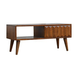 Chestnut Prism Sliding Media Unit - Artisan Furniture - Flyclothing LLC