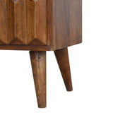 Chestnut Prism Sliding Media Unit - Artisan Furniture - Flyclothing LLC