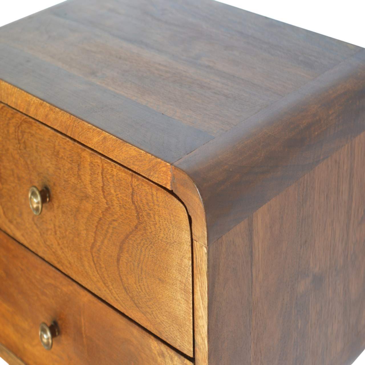 Floating Curved Chestnut Bedside - Artisan Furniture - Flyclothing LLC