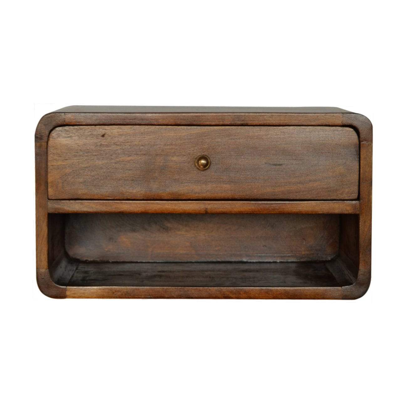 Chestnut Curve Floating Bedside - Artisan Furniture - Flyclothing LLC