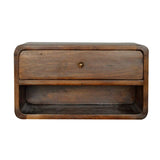 Chestnut Curve Floating Bedside - Artisan Furniture - Flyclothing LLC