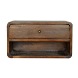 Chestnut Curve Floating Bedside - Artisan Furniture
