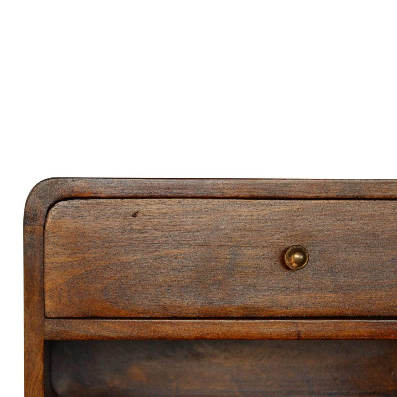 Chestnut Curve Floating Bedside - Artisan Furniture - Flyclothing LLC
