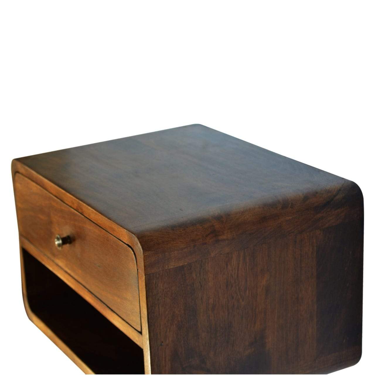 Chestnut Curve Floating Bedside - Artisan Furniture - Flyclothing LLC