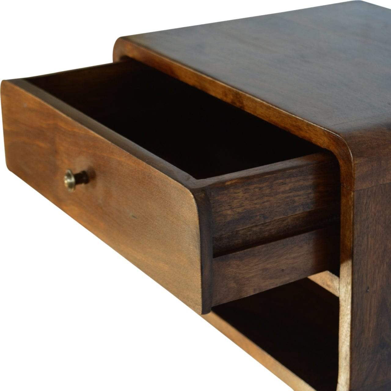 Chestnut Curve Floating Bedside - Artisan Furniture - Flyclothing LLC