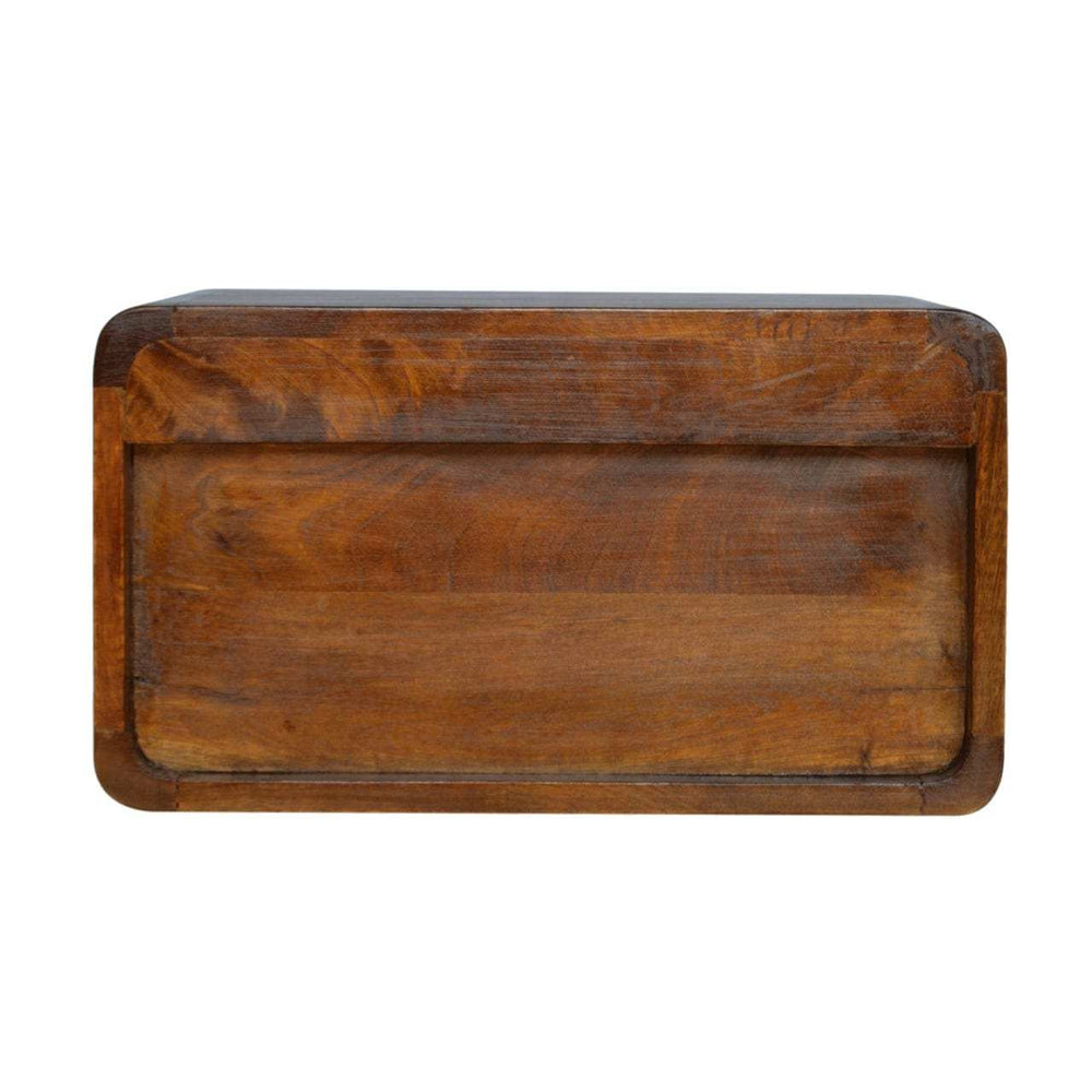 Chestnut Curve Floating Bedside - Artisan Furniture - Flyclothing LLC