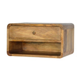 Floating Curve Open Slot Bedside - Artisan Furniture