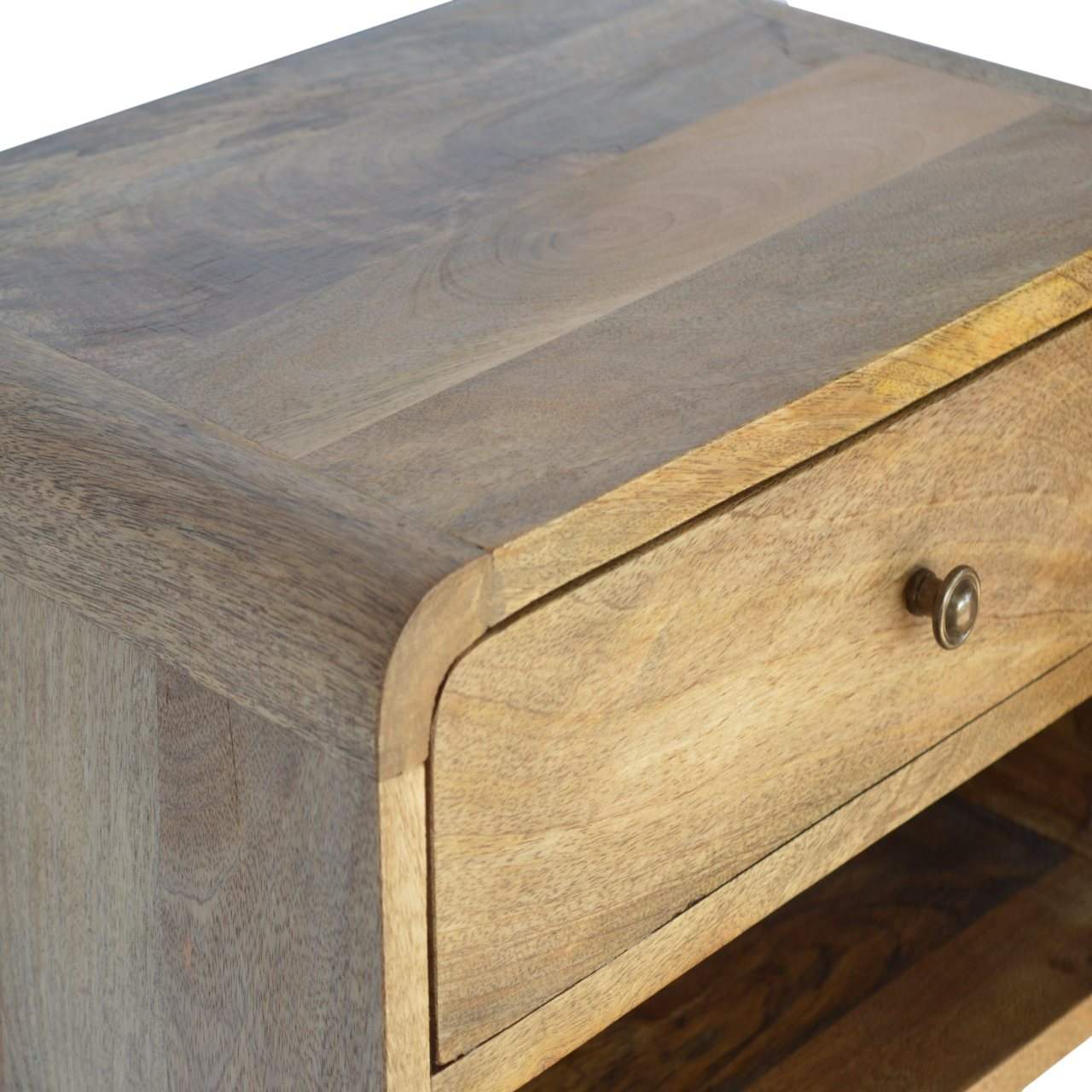 Floating Curve Open Slot Bedside - Artisan Furniture - Flyclothing LLC