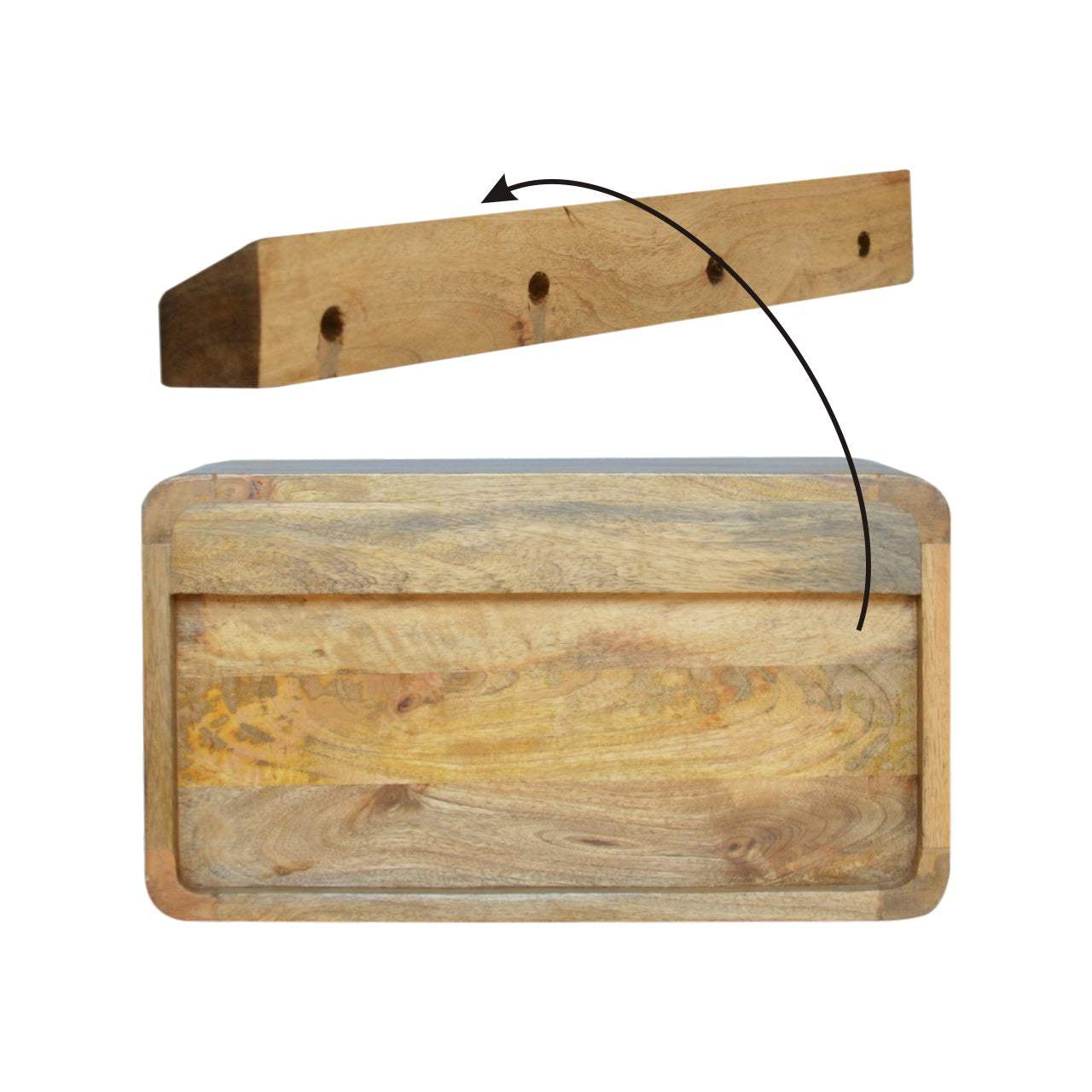 Floating Curve Open Slot Bedside - Artisan Furniture - Flyclothing LLC