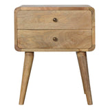Curved Oak-ish Bedside - Artisan Furniture - Flyclothing LLC