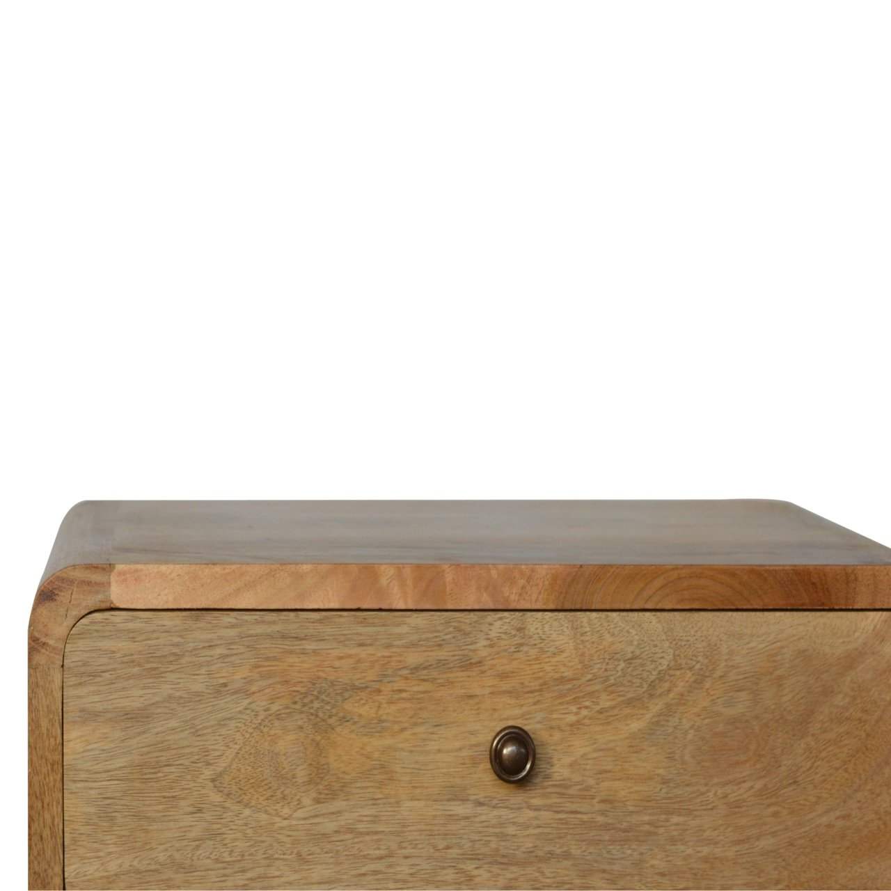 Curved Oak-ish Bedside - Artisan Furniture - Flyclothing LLC