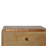 Curved Oak-ish Bedside - Artisan Furniture - Flyclothing LLC