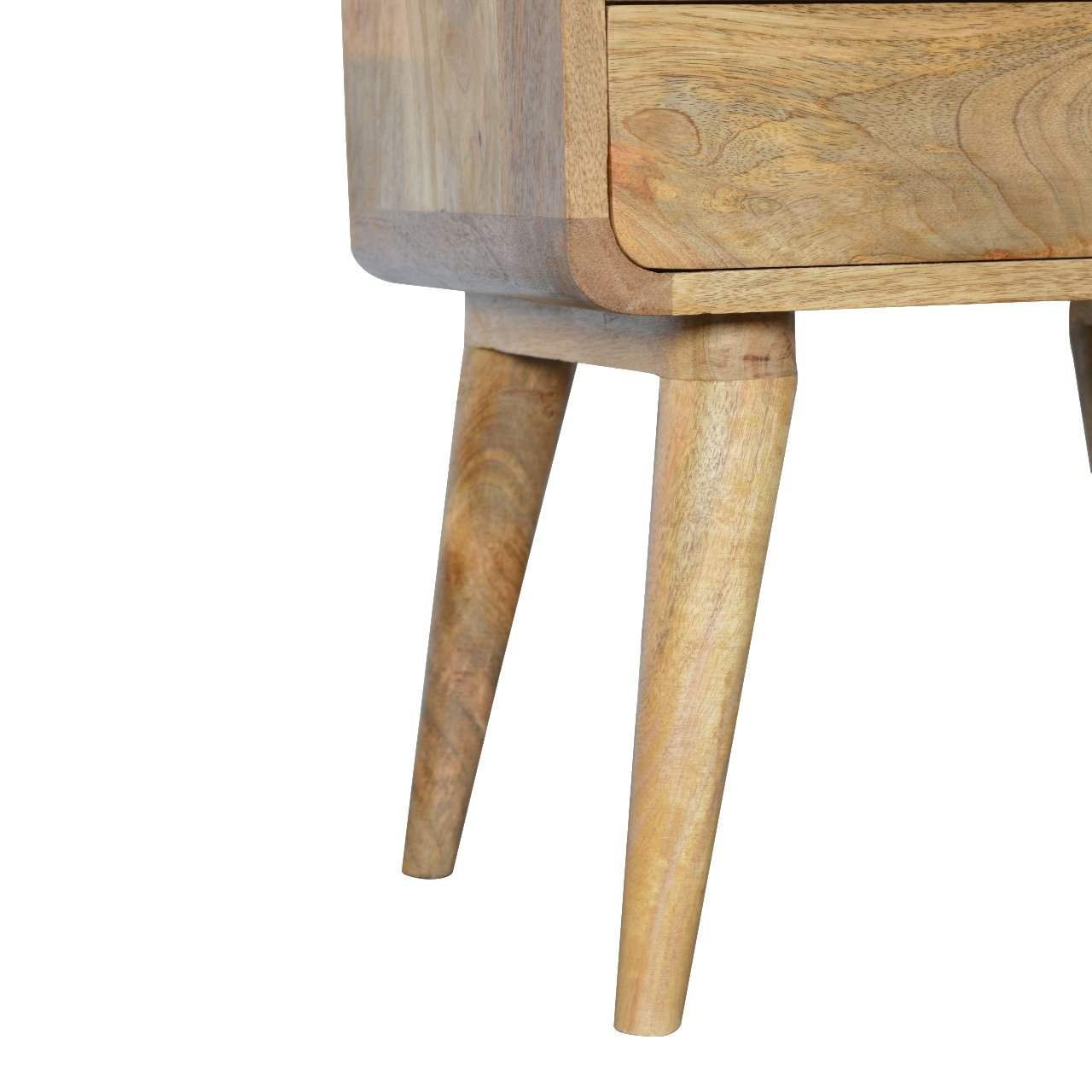 Curved Oak-ish Bedside - Artisan Furniture - Flyclothing LLC