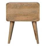 Curved Oak-ish Bedside - Artisan Furniture - Flyclothing LLC