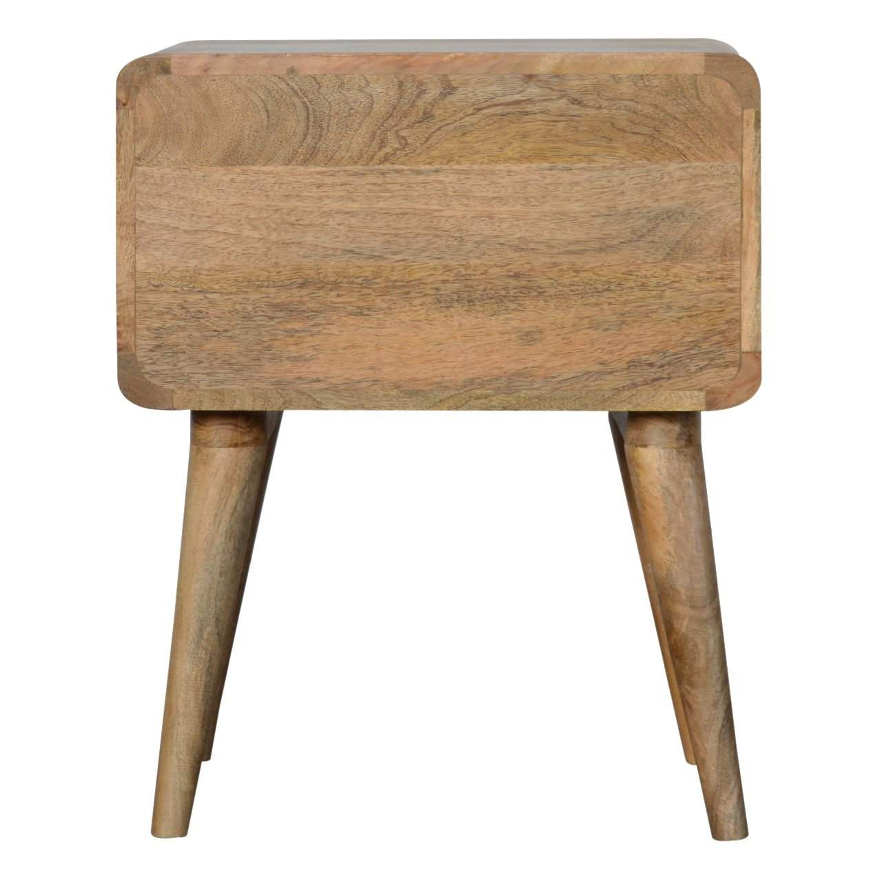 Curved Oak-ish Bedside - Artisan Furniture - Flyclothing LLC