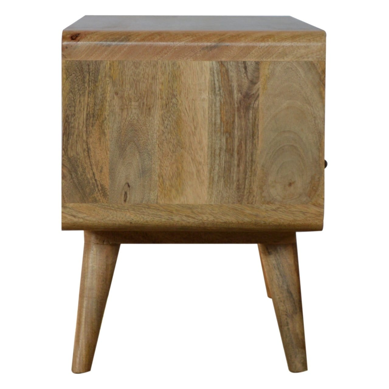 Curved Oak-ish Media Unit - Artisan Furniture