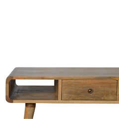 Curved Oak-ish Coffee Table - Artisan Furniture