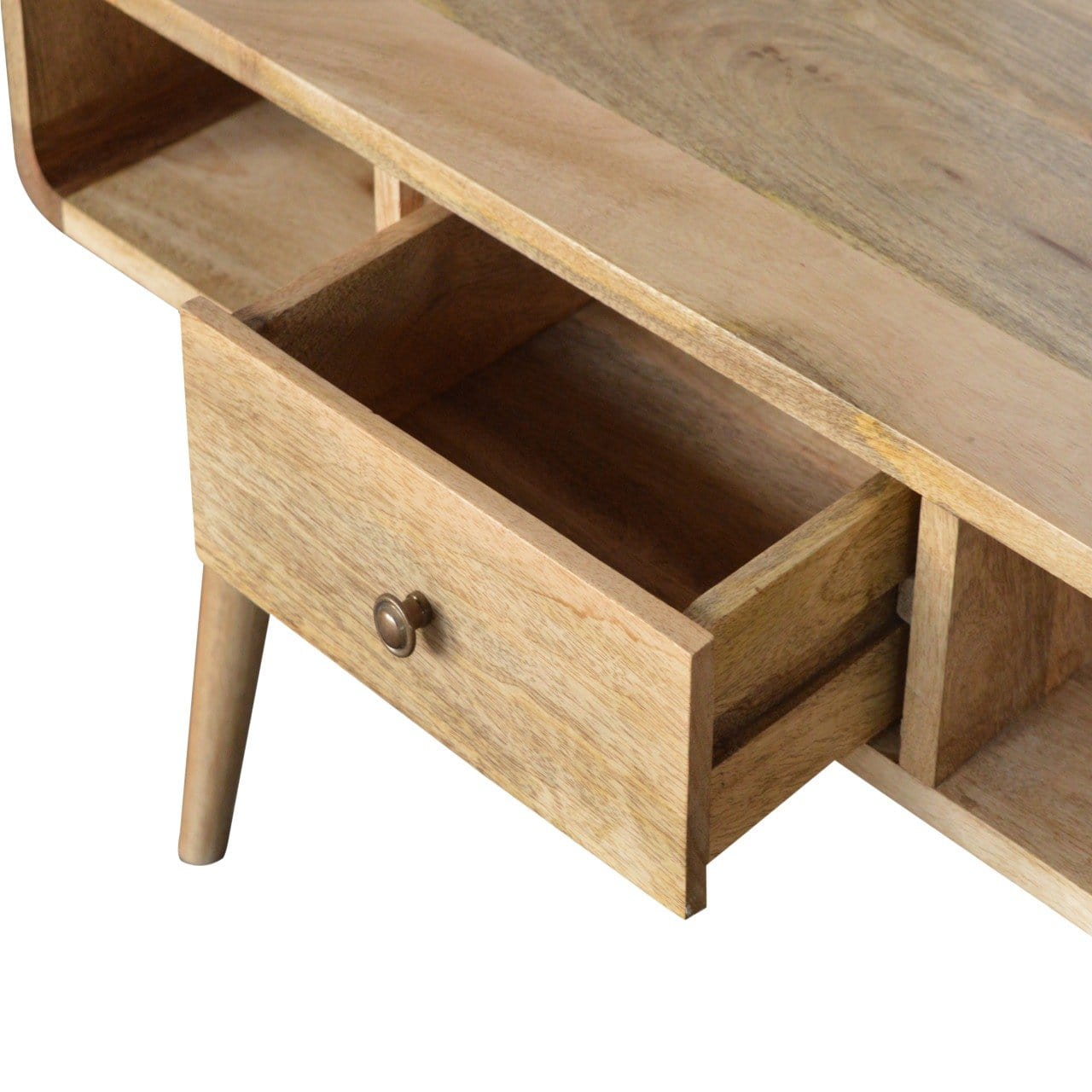 Curved Oak-ish Coffee Table - Artisan Furniture